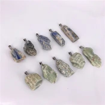 Čisté prírodné modré crystal emerald crystal pôvodné rudy prívesok DIY náhrdelník sveter reťazca minerálne sklo rudy vzorky.