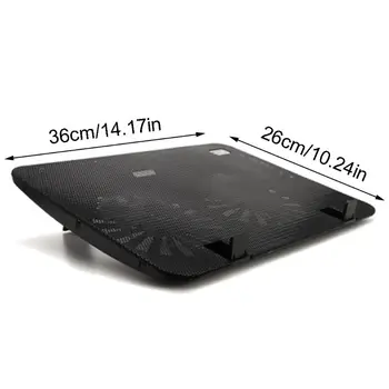Kovový Panel, Dual Fan Notebook Cooler Notebooku, Chladiace Podložky Slim Stojan pre 15.6\