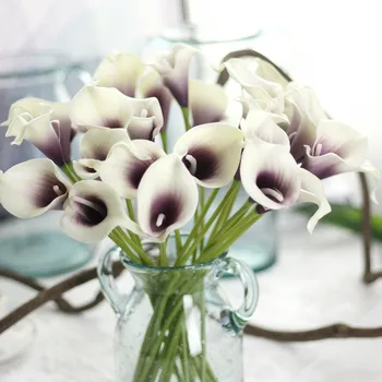31pcs Tulipán Umelé Kvety PU Svadobné Dekor Simulácia Nevesta Kytice Kala Skutočný Dotyk Flores Para Domov Záhrada a Veniec