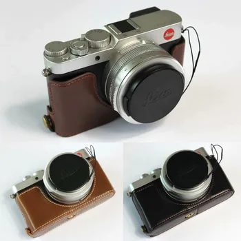 Kožené Pol Prípade Rukoväť pre Leica D-LUX 7 D-LUX7 19115 Fotoaparát