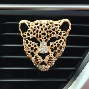 Osviežovač vzduchu auto auto výzdoba interiéru aróma auto príslušenstvo auto difúzor prieduch klip diamond leopard tuhý parfum bling