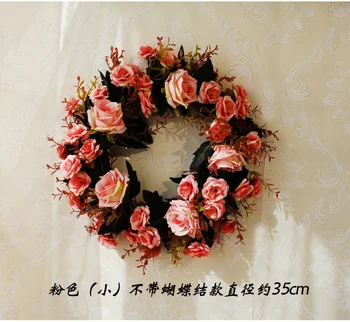Simulácia Dvere Výbava Kvetinové Ozdoby Na Vianočný Veniec Svadobné Dekoratívne Veniec Závesné Kvetinové Dekorácie