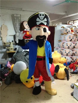 Pirát Vlk Maskot Kostým Cartoon Oblečenie Halloween Narodeninovej party Cosplay Kostým Maškarný Vianočné Cosplay Oblečenie