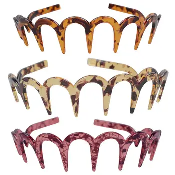 Stabilné Hnedé Akryl Žraloky Zub Vlasy Hrebeňom hlavový most Pre Ženy, Vlasy, Šperky Hairbands vlasy, šperky