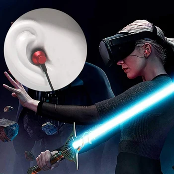 In-Ear VR Slúchadlá pre Oculus Quest VR Headset 3,5 mm TRS Stereo Herné Slúchadlá, Zvuk-Potlačenie Hluku