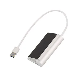 Hliníkové 4 Port USB 3.0 Hub 5Gbps Vysokej Super Rýchlostný Adaptér, Kábel Pre PC, Notebook