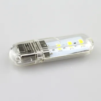 DC5V 3xSMD5730 studená Biela 5500-6500K USB LED Žiarovka LED Nočné Lampy