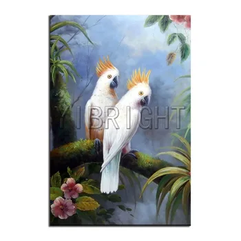 5D DIY Diamond Maľovanie Biely Papagáj Plné Námestie Diamond Výšivky Cross Stitch Drahokamu Mozaika Lesných Vtákov Krajiny
