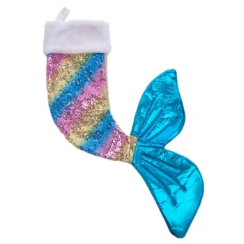 Vianočné Flitrami Pančuchy Darčeková Taška Iskrivý Chvost Predstavuje Osadenie Vianoce Sequin Magic Zásob Candy Bag Vianočné Dekorácie Pre Domov