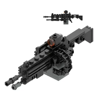 Modiker 56Pcs Vysokej Simulácia M249 Stroj Blaster Tehly Malých Častíc Zbraň pre Stavebné Bloky Mecha