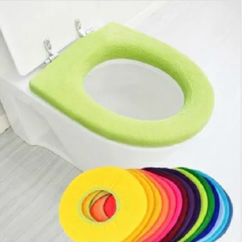 1PC Teplejšie Kryt Sedadla Wc pre Kúpeľňu Produkty Podstavec Pan Vankúš Podložky Použitie V O-tvarované Pohodlné Wc Náhodné Farby