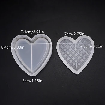 Živica Silikónové Formy 3D Láska Srdce Tvar Poľa Škatuľky Na Šperky Čo Srdce Tvar Rezu Formy DIY Crystal Epoxidové UV Darček Šperky Nástroj