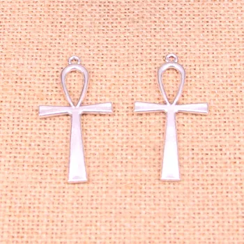 7pcs egyptský kríž ankh život symbol Kúzla zliatiny Zinku Prívesok Šperky DIY Handmade Náušnice.Náramok, Náhrdelník 52*28 mm
