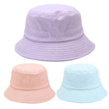 3ks Unisex Lete opaľovací Krém Vedierko Hat Obyčajný Macaron Candy Farby Rybár Spp