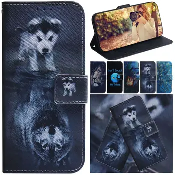 Vlk, Tiger Maľované Peňaženka Pre Pokrytie Apple iPhone iPhone 12 Mini 2020 11 Pro Max 2019 Muž Lady Kožené Puzdro Kartu Taška D26F