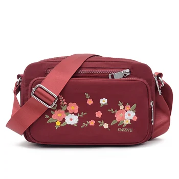 Ethinc štýl Výšivky ženy tašky 2020 vysokej kvality Malé dámy rameno messenger taška Multi Vrecká Kvet Nové Ženské kabelky