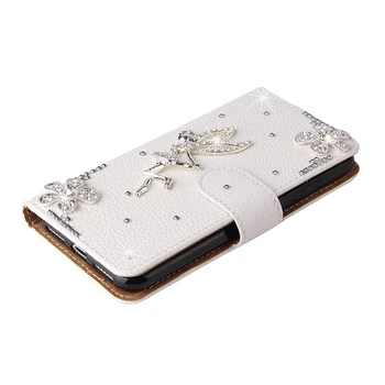 Pre Redmi Note7 Note8 Note9 Pro Kožené puzdro Redmi 9A Xiao vám dáva oheň X3 NFC Blikajúce Diamond Flip Cover Prípade