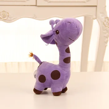 18 CM Roztomilé Plyšové Žirafa Mäkké Farebné Hračky Zvierat Milá Bábika Dieťa Dieťa Dieťa Vianoce, Narodeniny Šťastný Dary, 5 Farby dropshipping