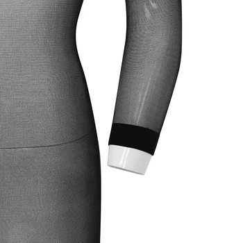Sexy Mužov Dospelých Chudá Tvárny Osadenie Dlhé Rukávy Zatvorené Sissy Penis Plášť Dizajn celého Tela Uzavreté Prst Ultra-tenké Pantyhose