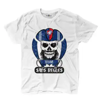 Pirát T-shirt Futbal Lyon Fanúšikov Ultras 2 S
