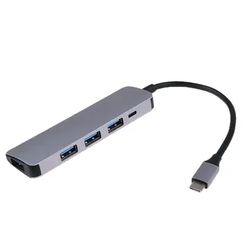 Smart Zariadenia Spotrebiteľa Typu C, USB 3.1 až 4 Port Hi-Speed USB 3.0 Muti Hub Adaptér pre Macbook Trvanlivé