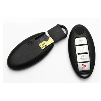 4 Tlačidlo Smart Remote Kľúča Vozidla Shell Výmena Za Nissan Staré Sylphy Teana Qashqai X-Trail Tlačidlo Prípade S Logom