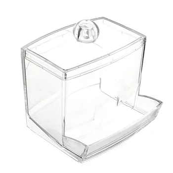 NICEYARD Crystal Akryl vata Úložný Box Ploche Skladovacie Škatule Transparentné Pre Kozmetické Vzorky Rúž Bavlna Podložky
