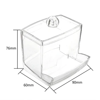 NICEYARD Crystal Akryl vata Úložný Box Ploche Skladovacie Škatule Transparentné Pre Kozmetické Vzorky Rúž Bavlna Podložky