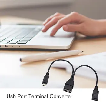 2 Pack Usb Port Terminal Adapter Otg Kábel pre Oheň Tv 3 alebo 2. Gen Oheň Stick Dropshipping Converter Kombinácii Typ 19*14*1 CM