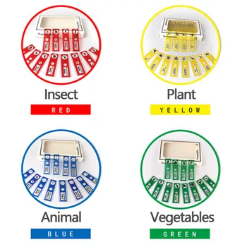 48PCS Plastové Pripravené mikroskopické preparáty Zvierat, Hmyzu Rastlín Biologických Vzoriek Vzoriek pre Deti Vedy Vzdelávacie Dodávky