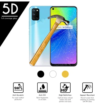 5D smartphone plný tvrdeného skla Chránič na Realme 7i (4G) 6.5