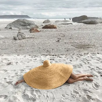 Móda Veľké Slnko Klobúk Pláži Anti-UV Ochrana proti Slnku Skladacia Slamy Spp Kryt Módne Veľké Slnko Klobúk Pláž, Slnečník Klobúky#40