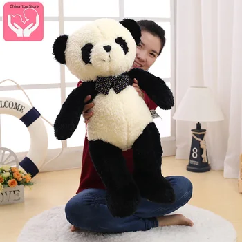 Mengmeng roztomilá panda plyšové hračky bábiky objať medveď čierna a biela červená panda rag doll tvorivé dievča bábiku