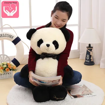 Mengmeng roztomilá panda plyšové hračky bábiky objať medveď čierna a biela červená panda rag doll tvorivé dievča bábiku