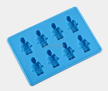 5 ks/veľa Silikónové Lego Robota na Ľadové Kocky Ľadu, Zásobník na Čokoládu Formy Želé Puding Formy Candy Tortu Tortu Formy na Pečenie Nástroje