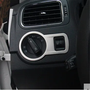 Doprava zadarmo Auto, nerezový Interiér, prístrojová doska odvzdušňovací Kryt vhodný Pre VW Volkswagen Polo-2017 Auto Styling