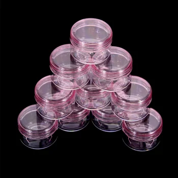 10 Ks/set Mini Plastové Kozmetické Prázdne Jar Box Eyeshadow make-up Krém na Tvár /Krém, Balzam na Pery, Kontajnerov Box