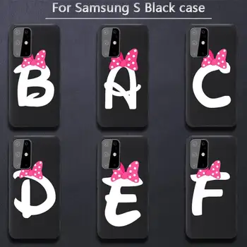 Roztomilý Kreslený Luk List Telefón puzdro pre Samsung S20 S7 S8 S9 plus s rezacím zariadením S10-5G lite 2020 S10E Čierne Silikónové Mäkké Zadný Kryt Fundas Taška
