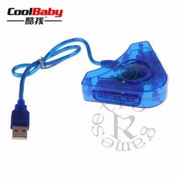 Pre PS I II 1 2 PS1 PS2 PSX Playstation 2 Joypad Herný ovládač k PC USB Prevodník Adaptér Modrá Farba