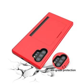 500pcs Brnenie Shockproof Peňaženky Prípadoch Pre Samsung Galaxy Note10 Poznámka 10plus A10E Stojan Flip Prípade Sloty pre Karty Držiteľ Kryt Telefónu