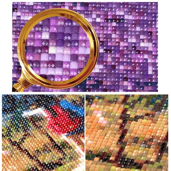 Zhui Star 5D DIY Plné Námestie vŕtačky Diamantové maľovanie Cross Stitch Cartoon hrad Drahokamu Výšivky Mozaiky Domova darček