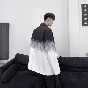 Neploha Mužov Bežné kórejský Streetwear Vyhovovali Kabát 2020 Zimné Nové Nadrozmerná Muž Tlač Bežné Harajuku Vyhovovali Oblečenie Bundy