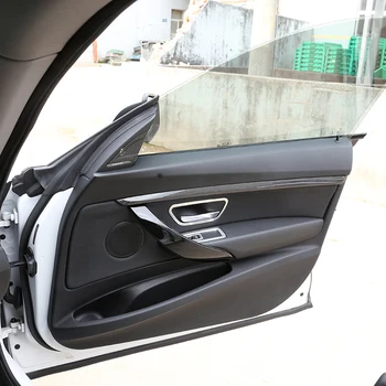 4pcs Uhlíkových Vlákien Štýl ABS Chrome Auto Interiérové Dvere Dekorácie Pásy Výbava Pre BMW radu 3 GT F34 Roky 2013-2018 Auto Príslušenstvo