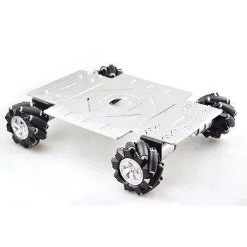 10 kg Zaťaženie 4WD 80mm Mecanum Kolesa Robot Auto Podvozku Auta s DC 12V Motor Encoder pre Arduino Raspberry Pi DIY Projekt KMEŇOVÝCH Hračka