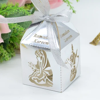 Veľkoobchod 2019 nový produkt eid mubarak dekor laserom rezané mušelínu modlitba ramadánu kareem prospech sladké box