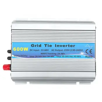 Solárny Invertor 600W siete Kravatu Čistá Sínusová Domácnosti Solárny Invertor 22-60V Solar Power Kit