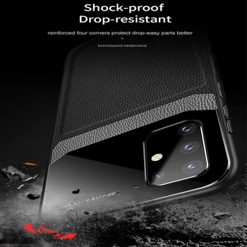 Kožené Plexisklo obal Pre Samsung Galaxy S20 FE S 20 Fan Edition S20fe 5G Silikónový Nárazník Shockproof Kryt Telefónu Coque Fundas