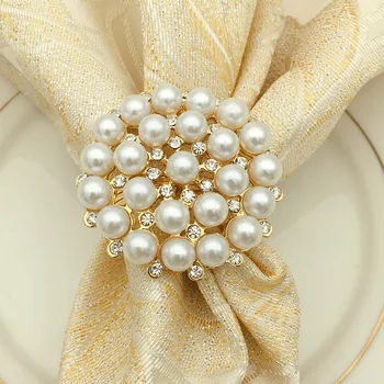 10pcs Banquet nastavenie stôl dekorácie obrúsok krúžok hotel dodávky zlata/ duté diamond obrúsok pracky prsteň