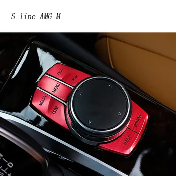 Auto štýl Interiéru kovové Multimediálne Tlačidlá Kryt Dekoratívne výbava Samolepky Príslušenstvo pre BMW 5 series G30 G38 Príslušenstvo
