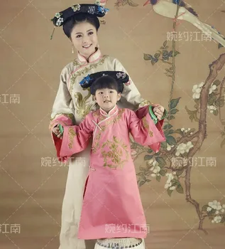 Que Yu Xuan Qing Dynastie Matka-Dcéra Kostým Sady Rodič-dieťa Oblečenie Set